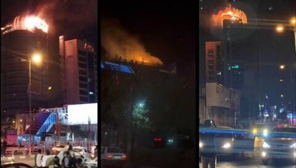 مهار آتش سوزی در طبقه 16 یک برج در چهارراه طالقانی کرج